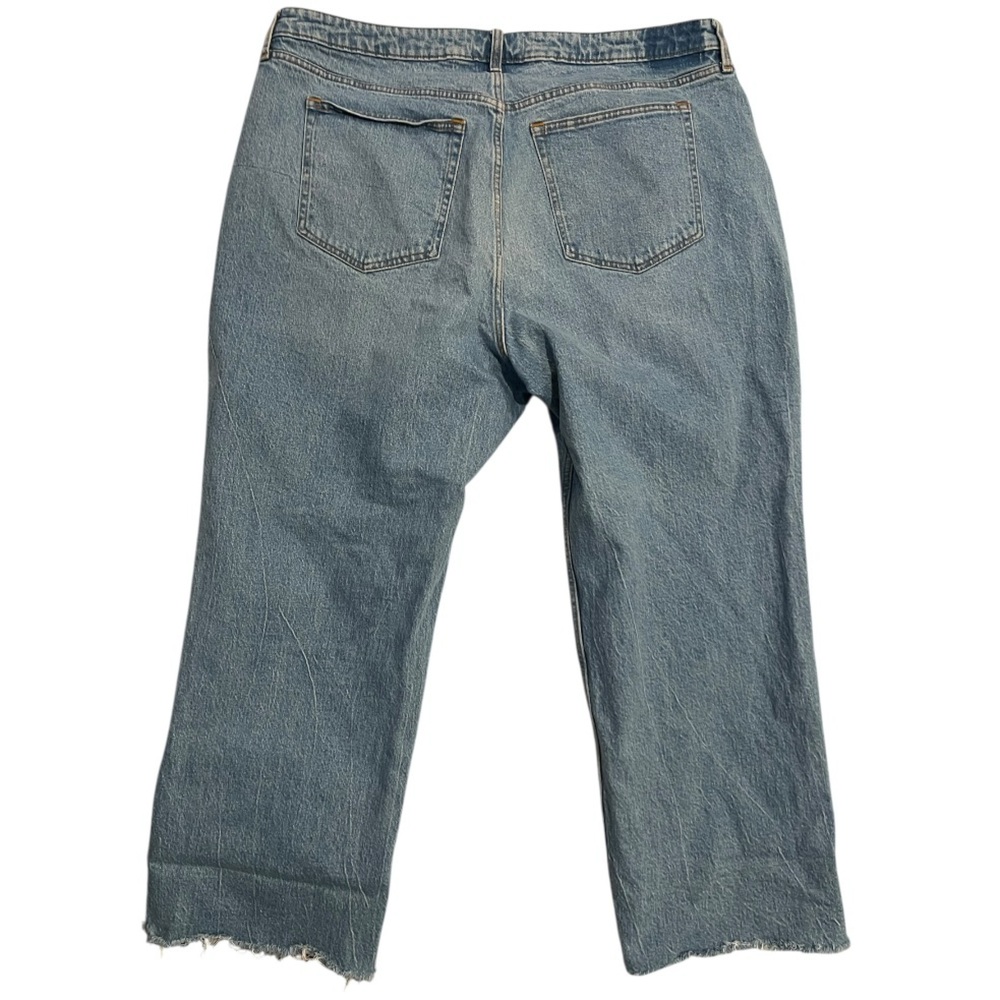 Abercrombie & Fitch Curve Love High Rise 90s Relaxed Frayed Hem Jean Size 35/20S - Picture 3 of 4